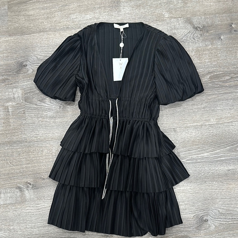 Elegant Black Tiered Dress
